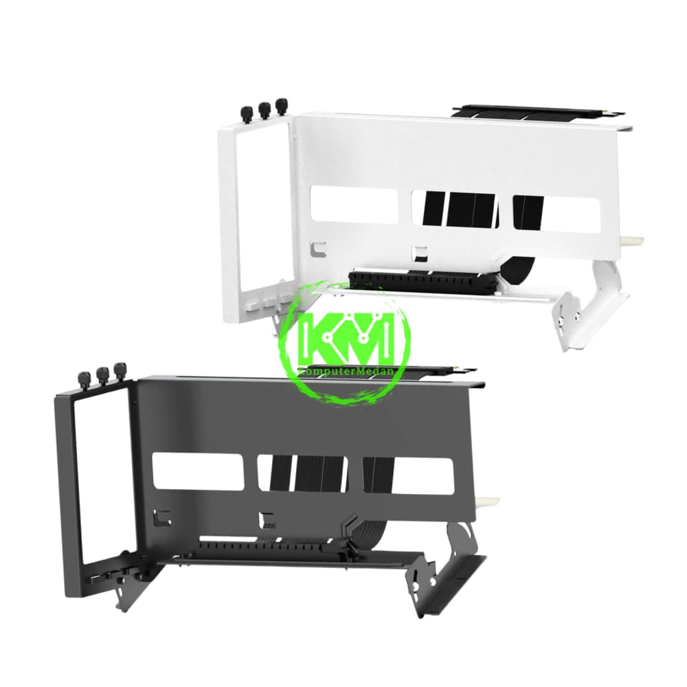 EZDIY-FAB VERTICAL PCIE 4.0 GPU BLACK WHITE GRAPHIC CARD HOLDER
