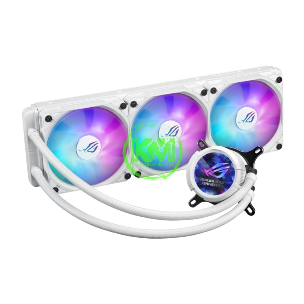 ASUS ROG STRIX LC III 360 ARGB LCD WHITE AIO LIQUID COOLER FAN - Image 2