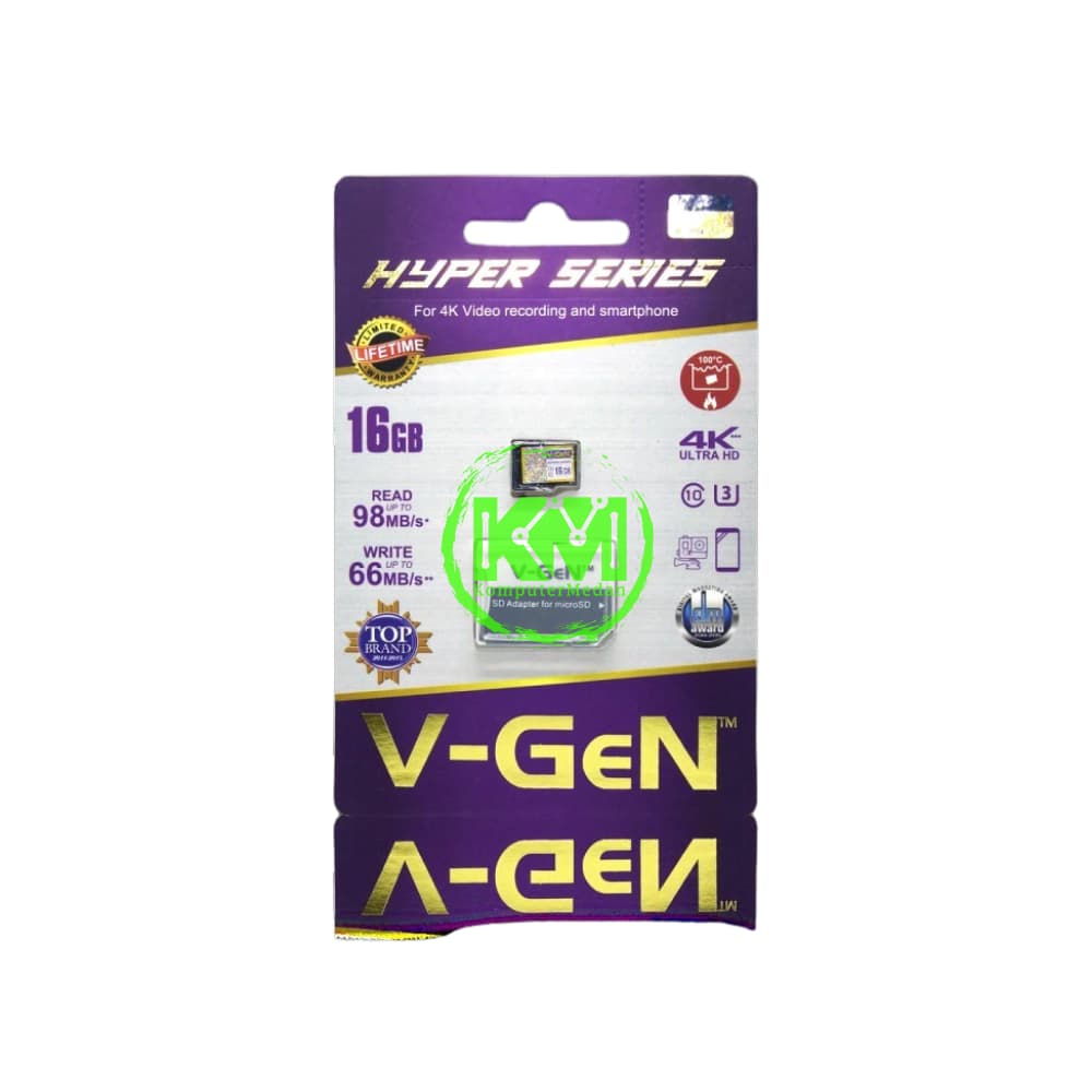 VGEN MICROSD HYPER SERIES 16GB MEMORY CARD
