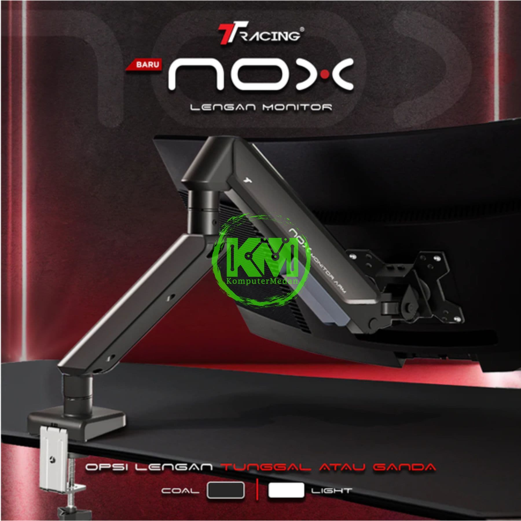 TTRACING NOX MONITOR ARM (COAL/LIGHT)